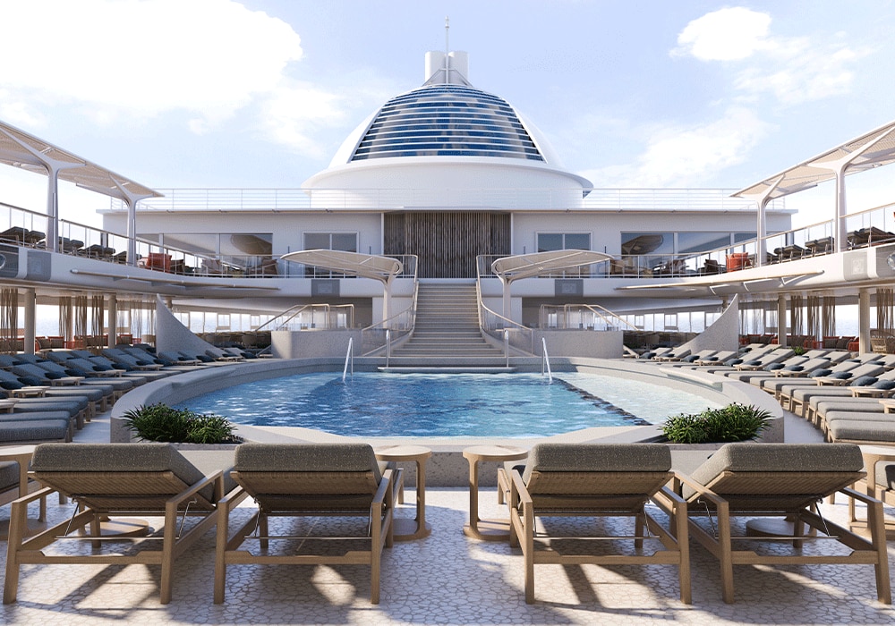Cubierta de la piscina