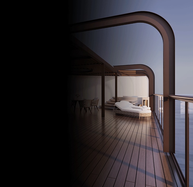 New Skyview Luna Suite aboard Seven Seas Prestige
