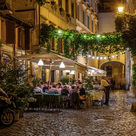 Outside Dining in Rome, Italy