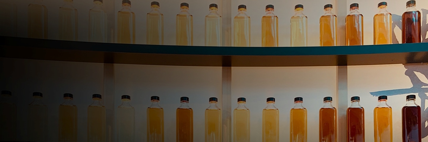 Rack of Japanese whisky