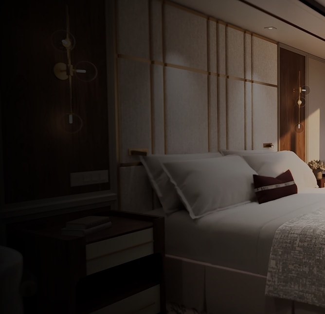 New Flou beds for Regent Suite guests aboard Seven Seas Prestige