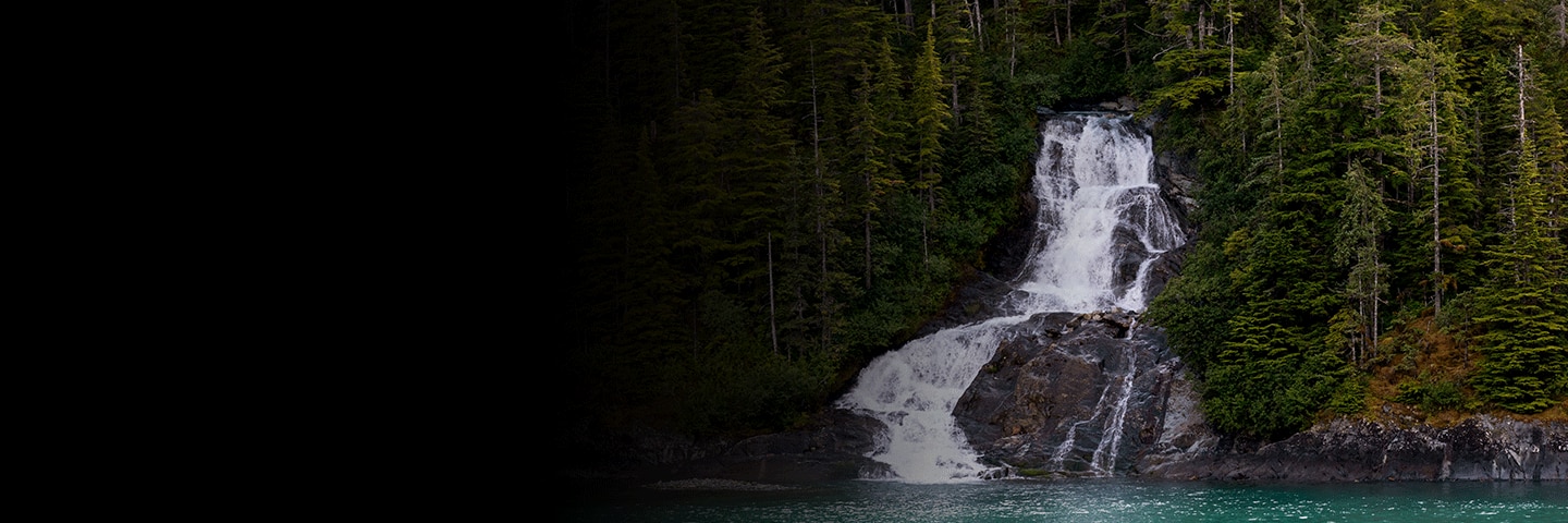 Alaskan waterfall
