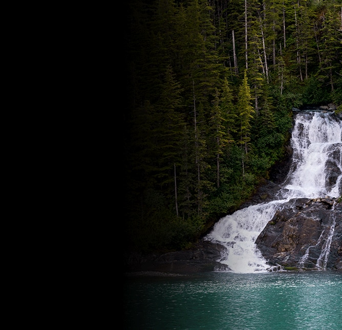 Alaskan waterfall