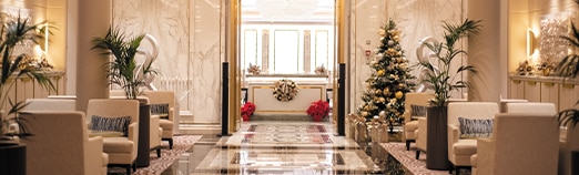Christmas tree and decorations onboard regent seven seas cruise ship