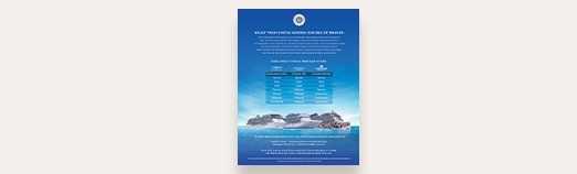 NCLH loyalty status honoring program flyer