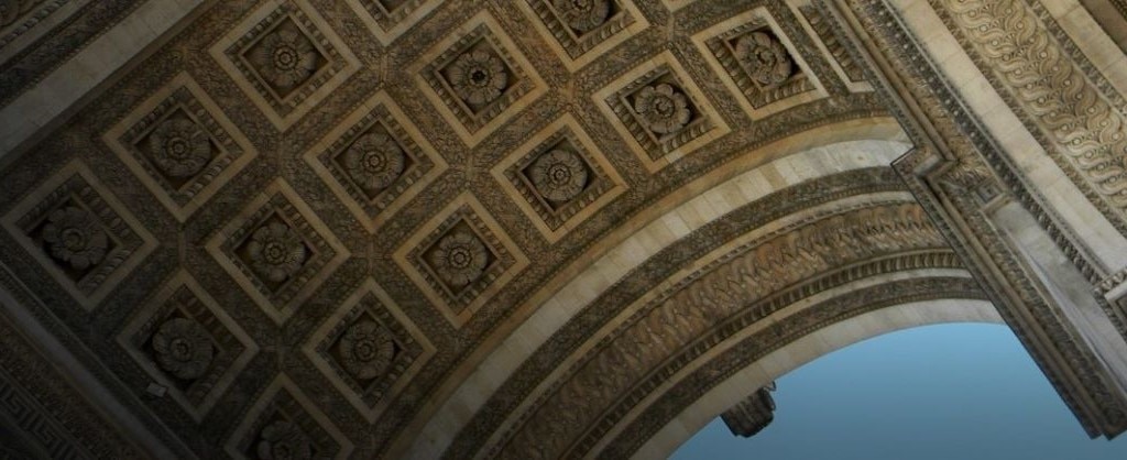 View of Eiffel Tower from below