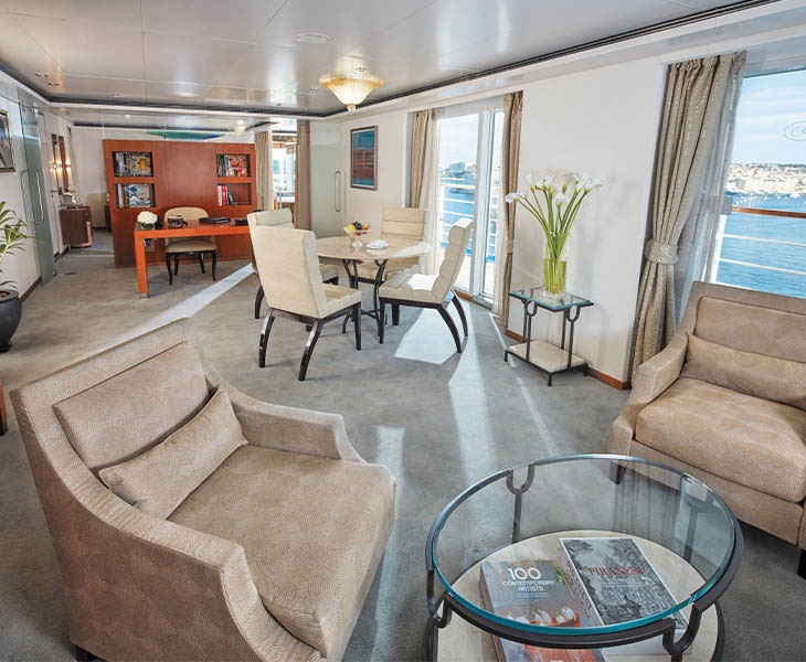 Grand Suite Virtual Tour aboard seven seas voyager cruise ship