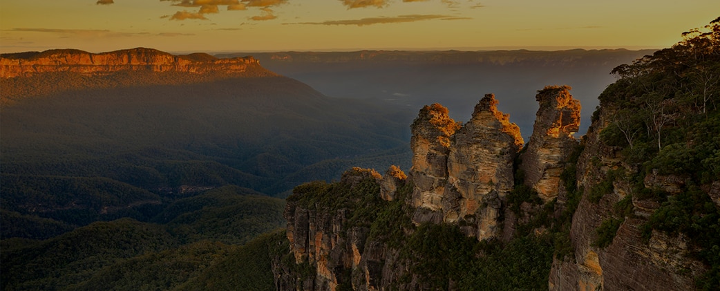 mountains at sunset