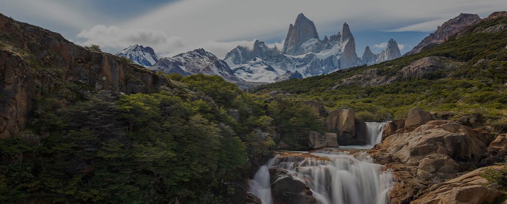 snow covered mountain tops in south america