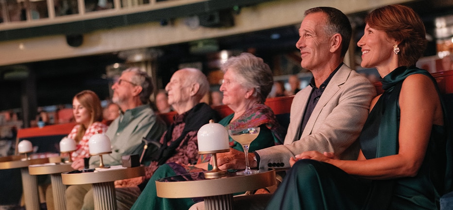 guests watching show on a regent seven seas cruise