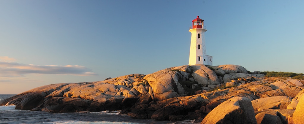 Peggy's Cove Lighthouse in Nova Scotia, Canada