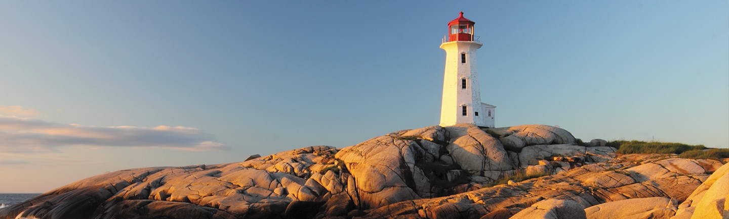 Peggy's Cove Lighthouse in Nova Scotia, Canada