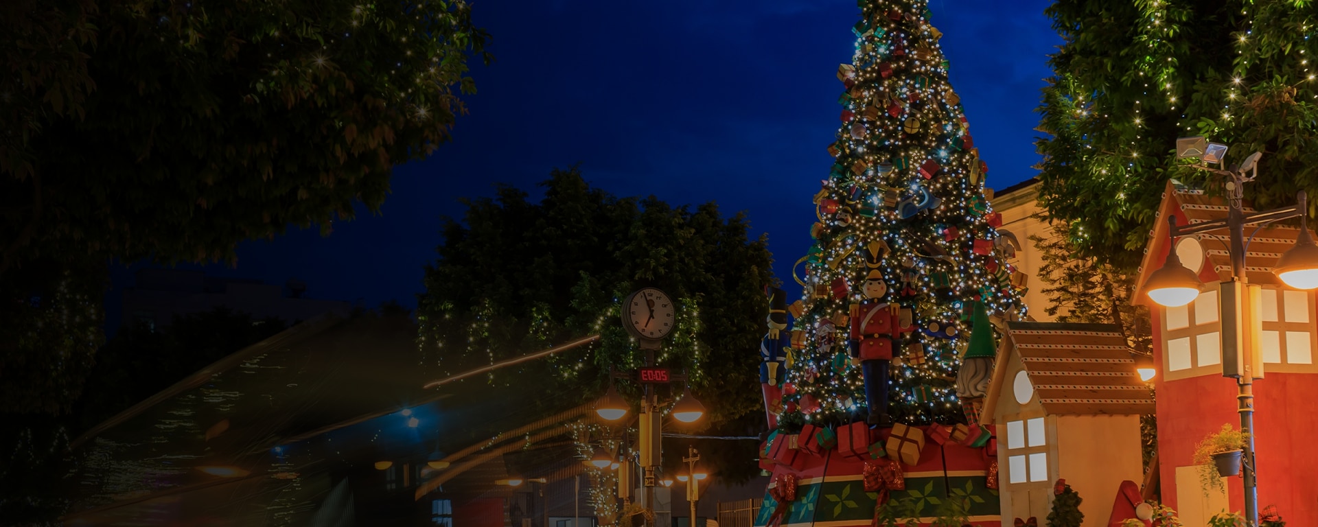 large outdoor christmas tree in europe