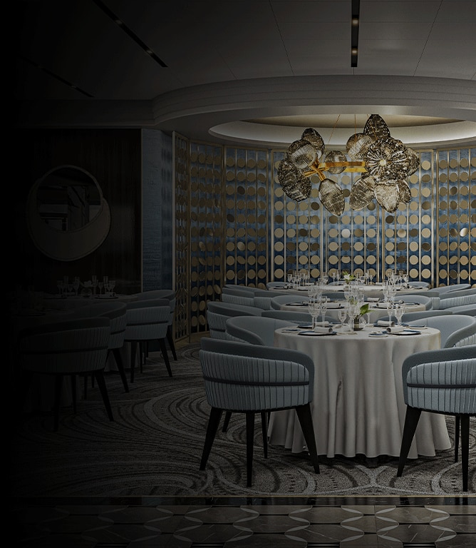 compass rose rendering aboard seven seas prestige cruise ship