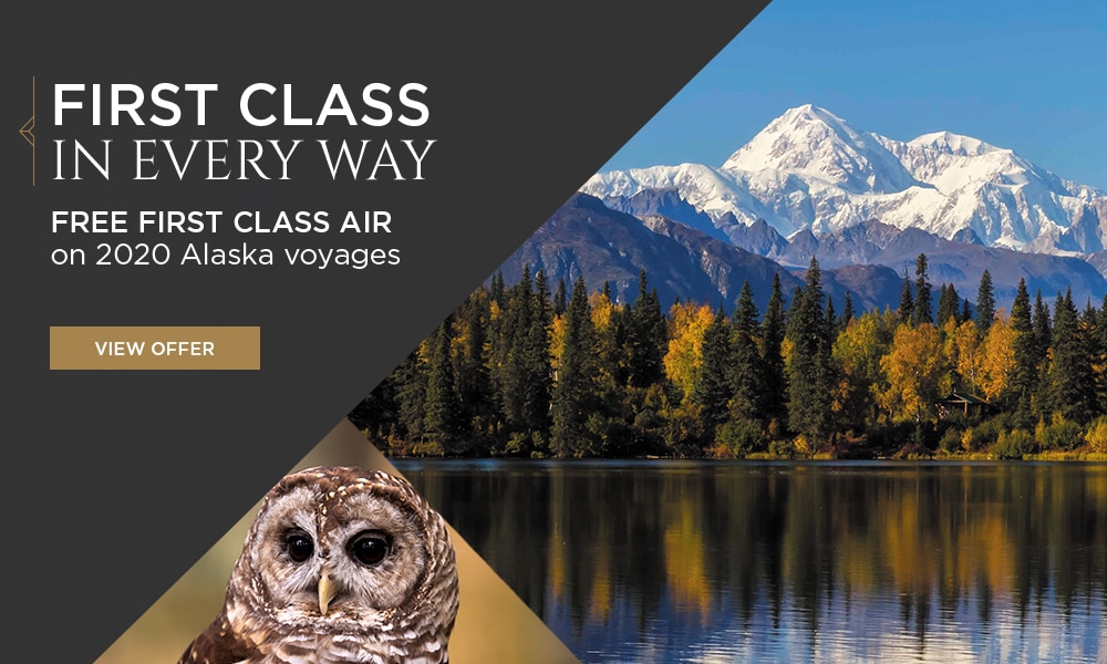 FREE First-Class Air on Alaska Voyages