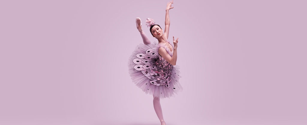 ballerina posing in ballet costume representing the australian ballet