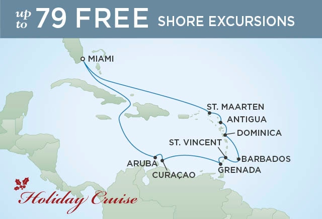 楽しい島とカリブ海の新年 14泊 22年12月22日出発 Seven Seas Navigator Regent Seven Seas Cruises