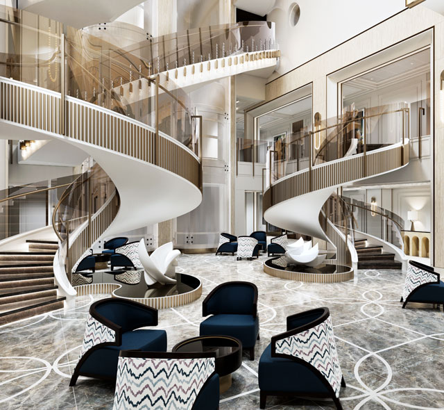 atrium aboard seven seas prestige